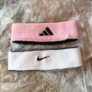Adidas + Nike Reversible Soft Head Sweatband set